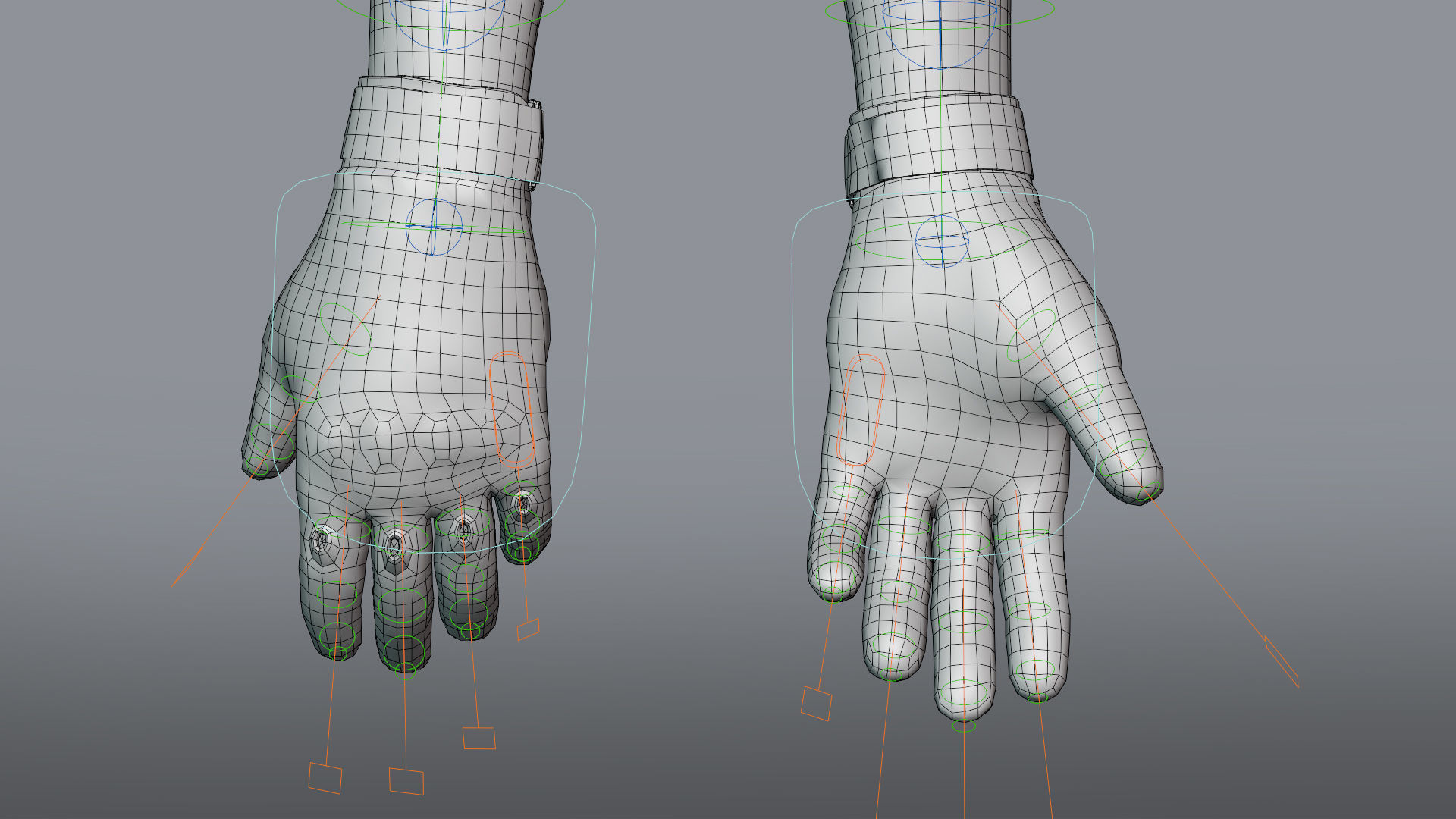 FPS hand glove tactical 05 s5 Low-poly 3D model_11