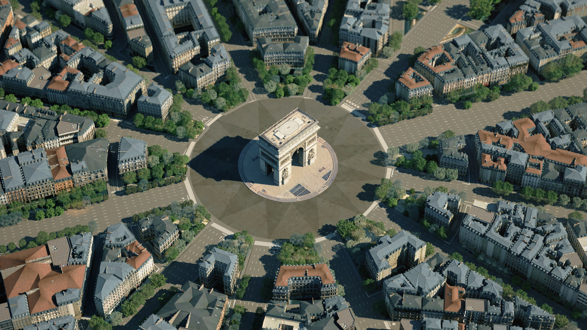 Arc De Triomphe Paris City 3D model_15