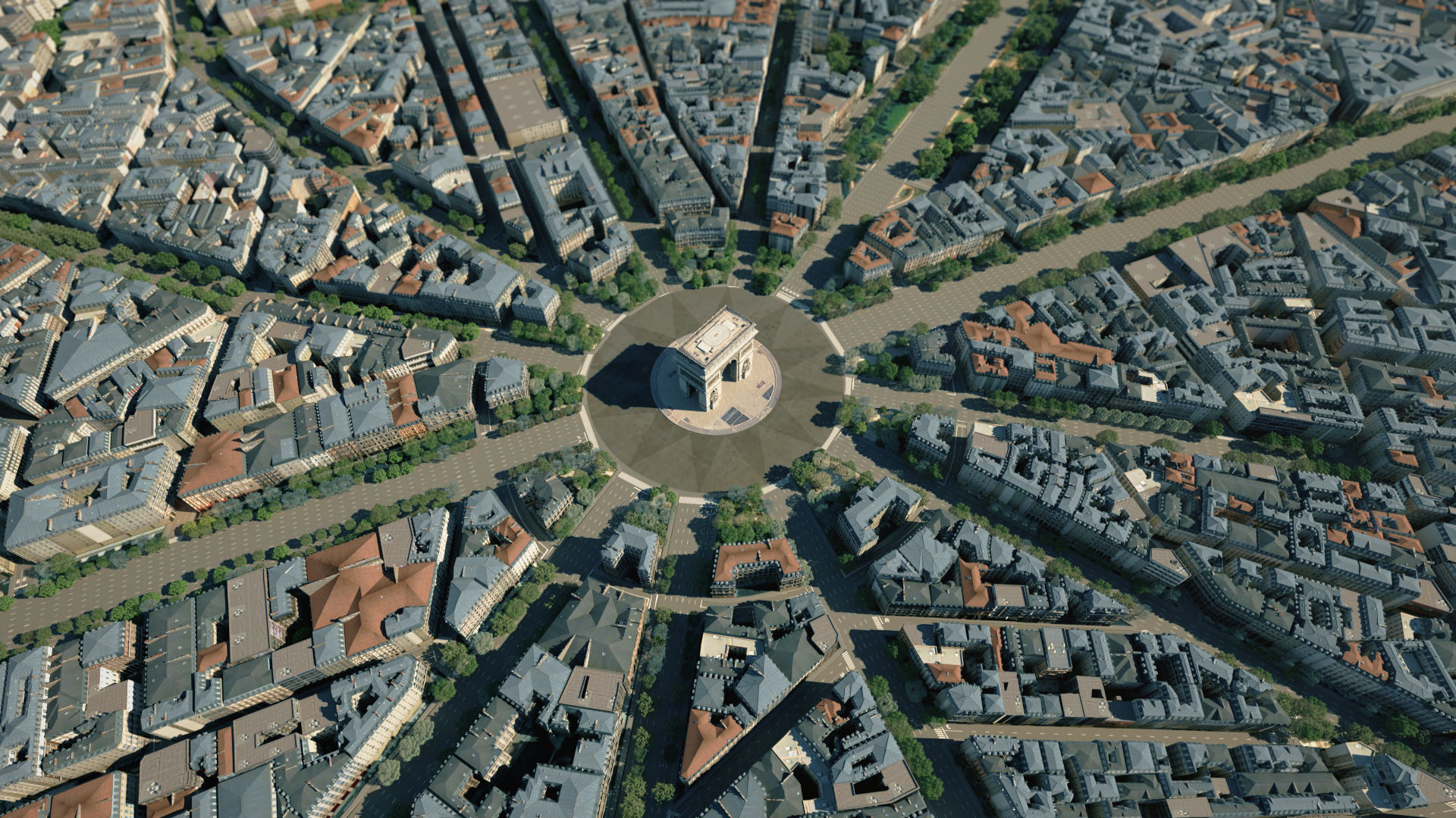 Arc De Triomphe Paris City 3D model_16