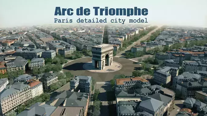 Arc De Triomphe Paris City 3D model