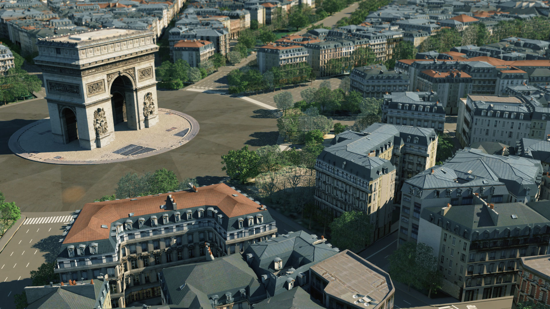 Arc De Triomphe Paris City 3D model_11