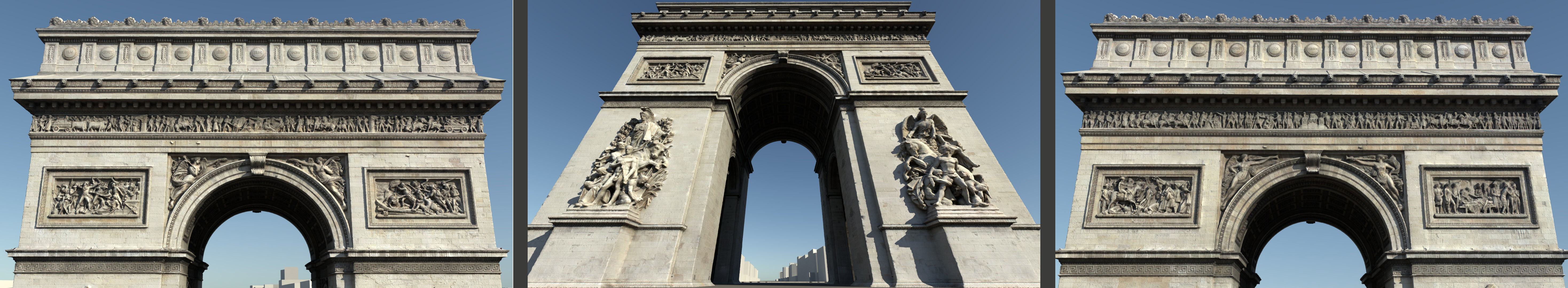 Arc De Triomphe Paris City 3D model_6