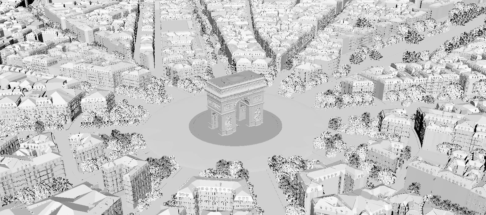 Arc De Triomphe Paris City 3D model_25