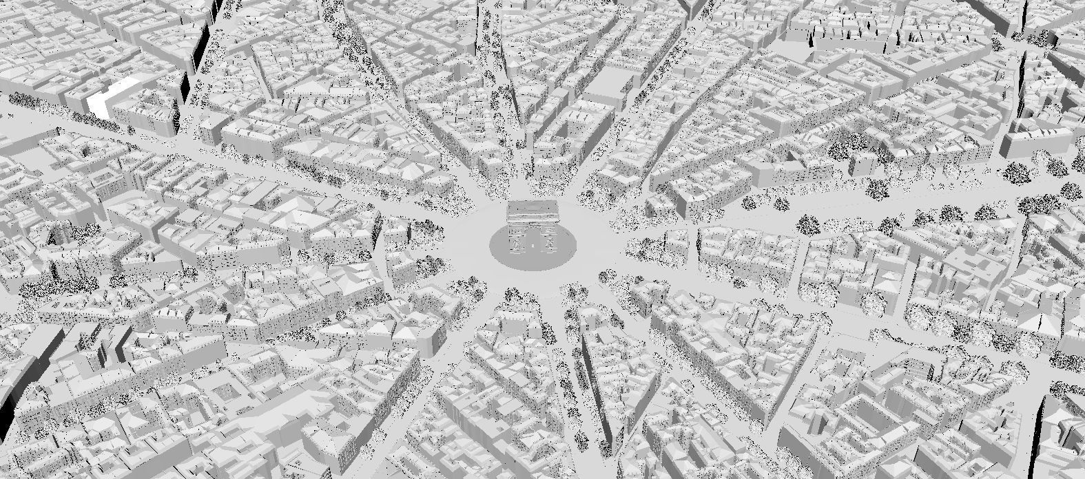 Arc De Triomphe Paris City 3D model_24