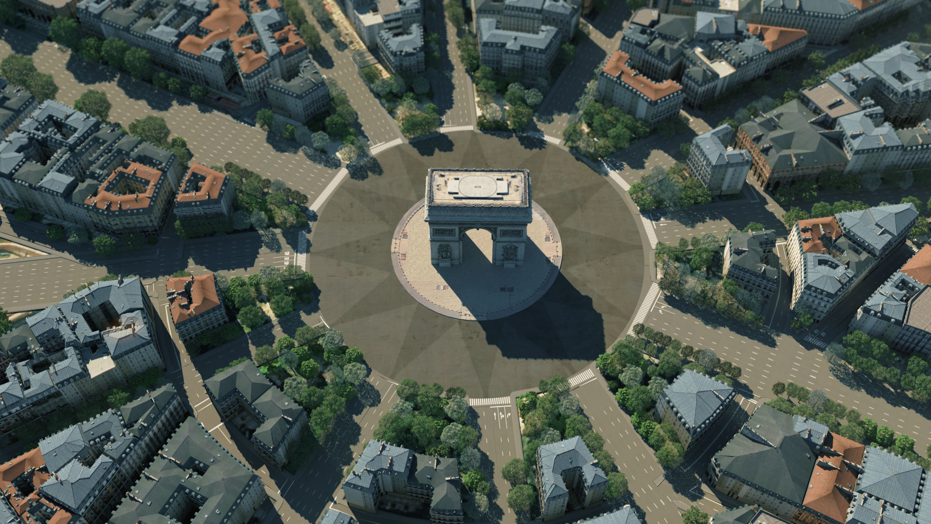 Arc De Triomphe Paris City 3D model_19