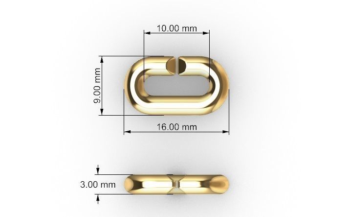 9MM LINK CHAIN 3D print model_5