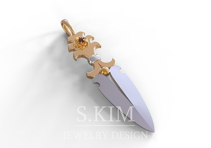 Dagger pendant 3D print model