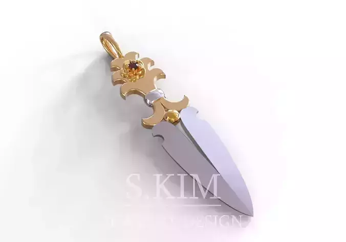 Dagger pendant 3D print model