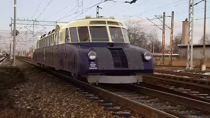 Luxtorpeda Austro-Daimler-Puch vintage bullet train 3D model