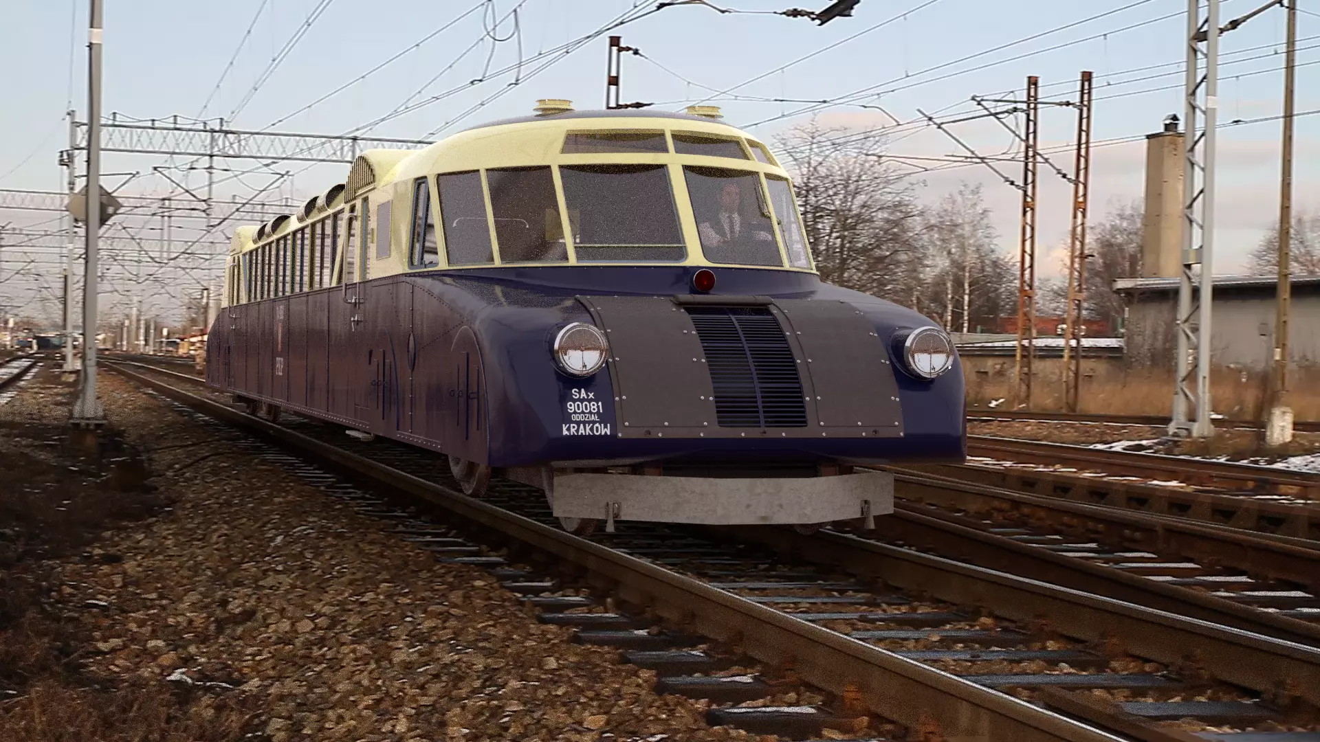 Luxtorpeda Austro-Daimler-Puch vintage bullet train 3D model_0