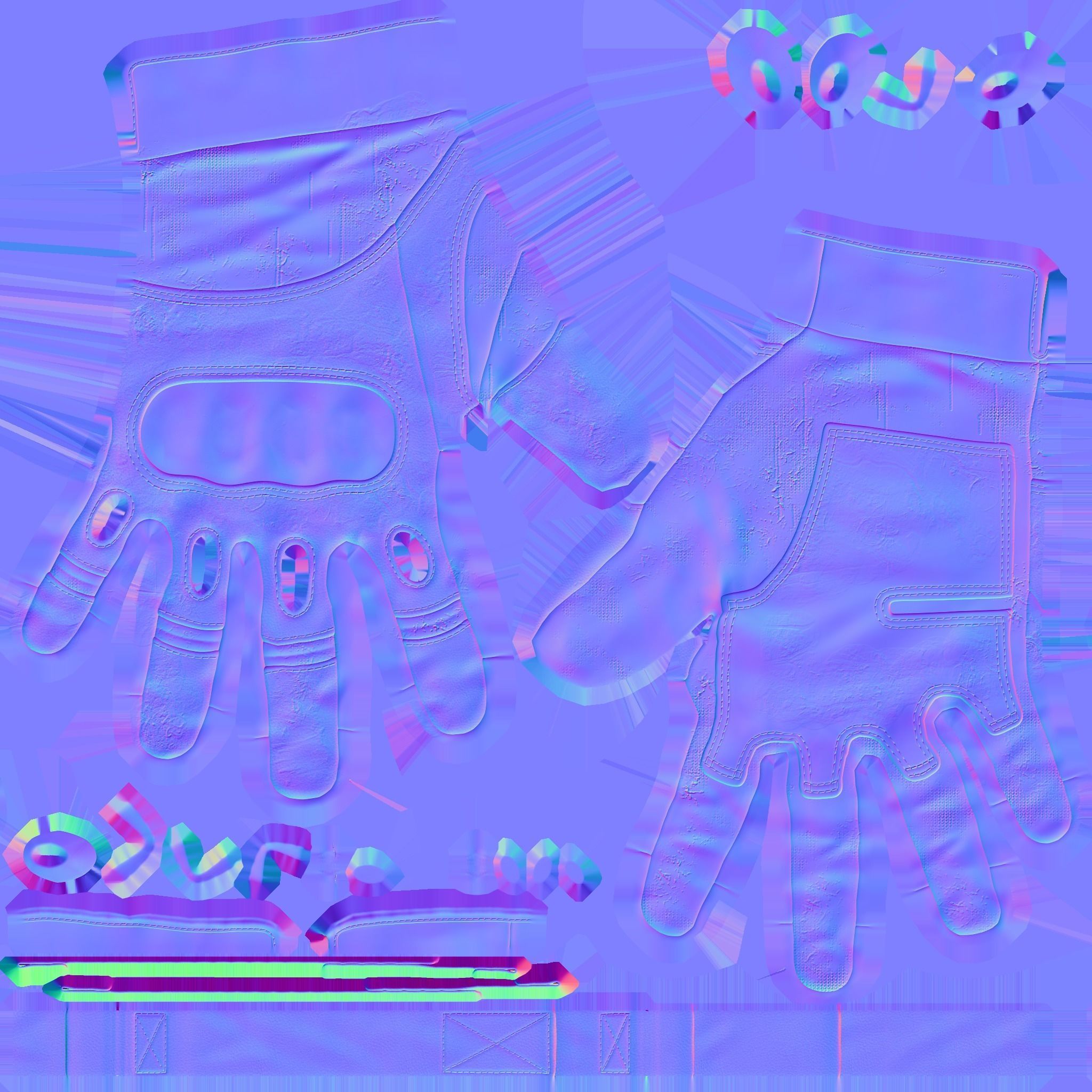 FPS hand glove tactical 05 s7 Low-poly 3D model_14