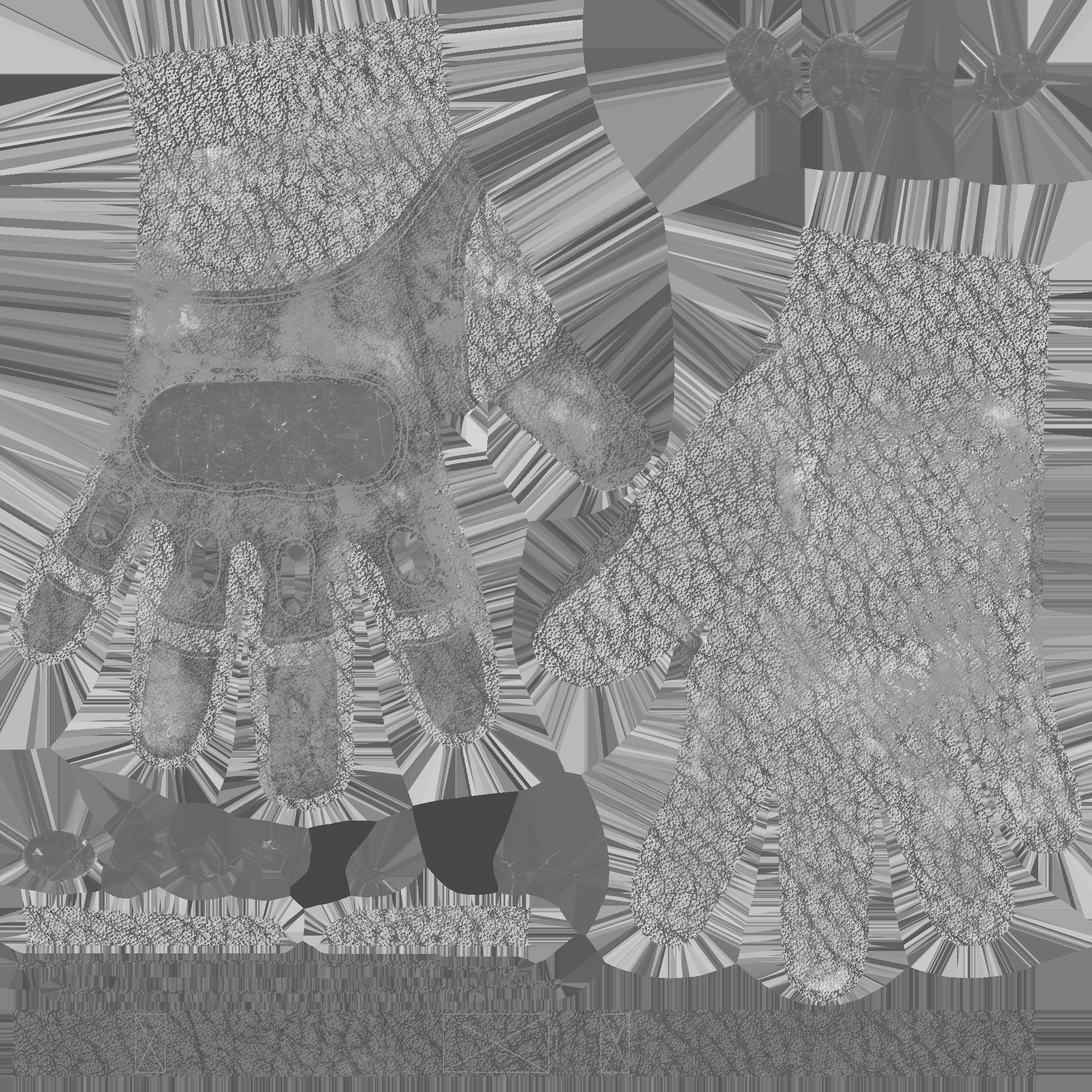 FPS hand glove tactical 05 s7 Low-poly 3D model_15