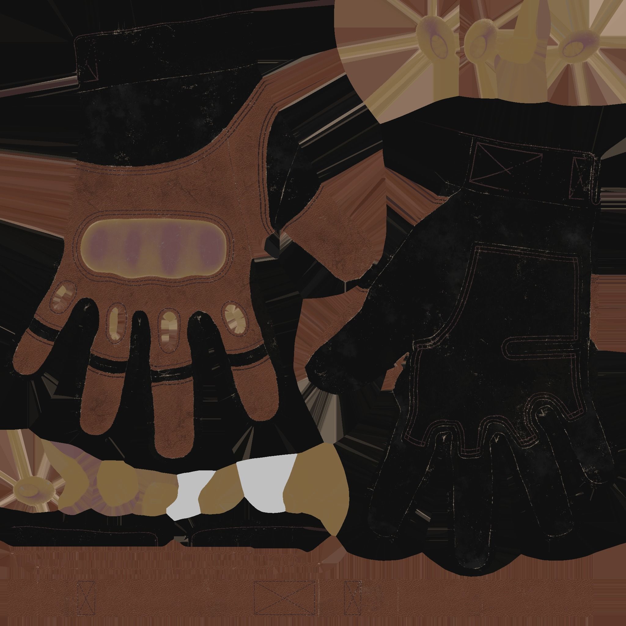 FPS hand glove tactical 05 s7 Low-poly 3D model_12