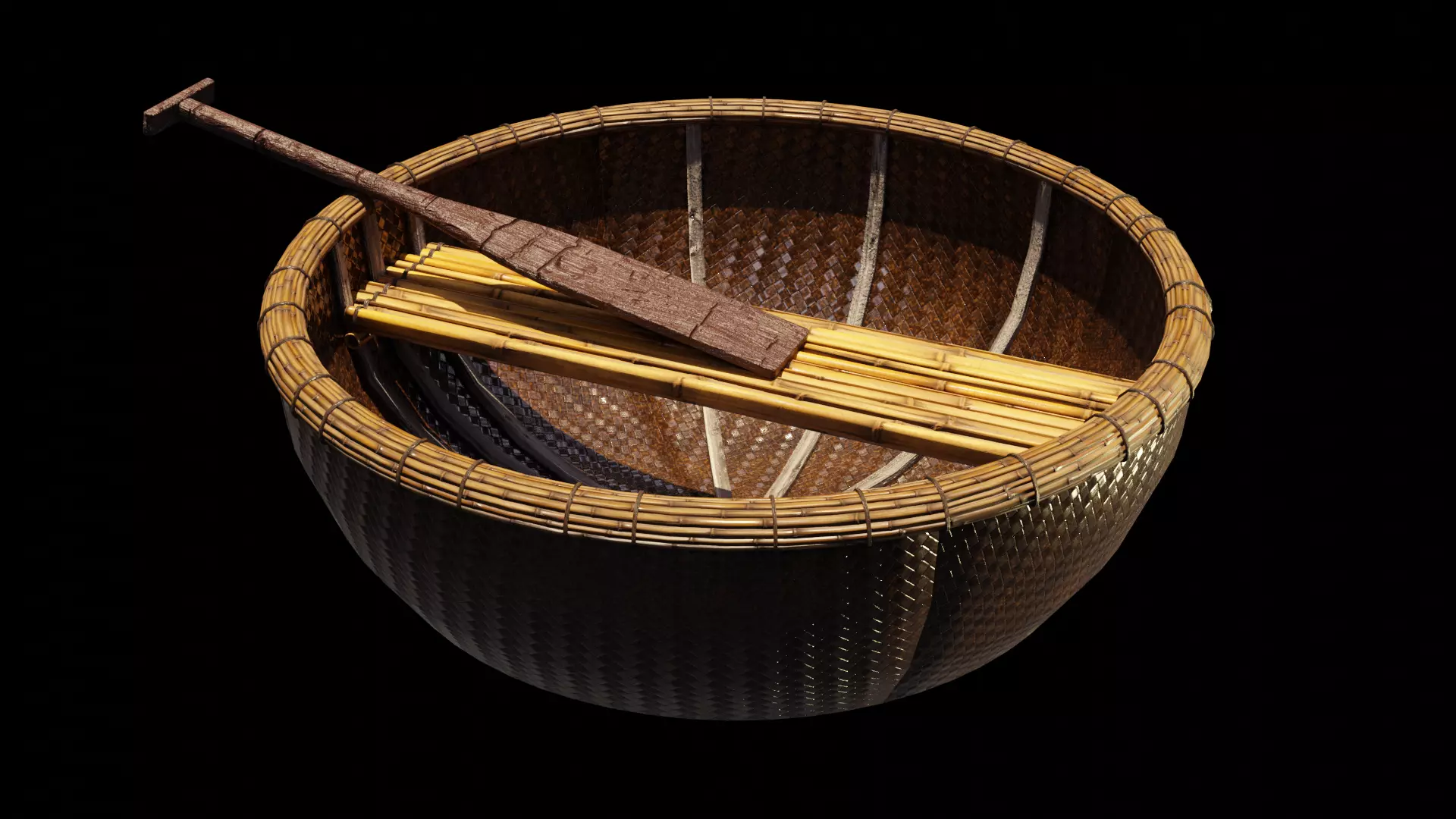 Fishing Boat Vietnam Low-poly 3D model