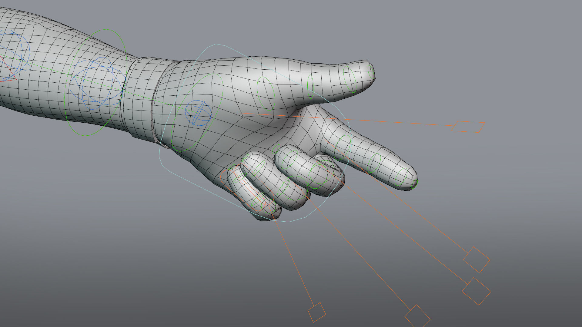 FPS hand glove tactical 05 s9 Low-poly 3D model_10