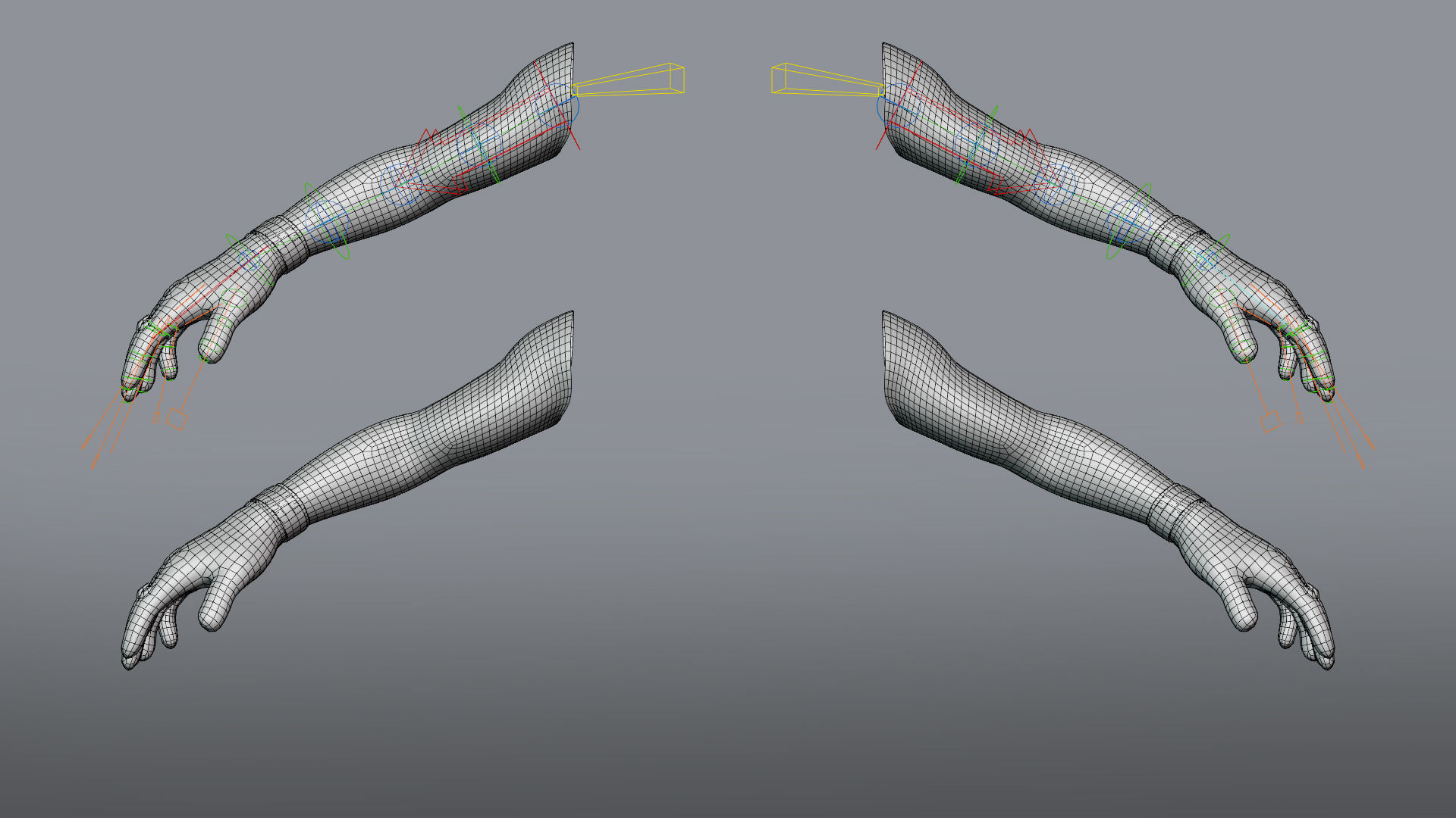 FPS hand glove tactical 05 s9 Low-poly 3D model_6