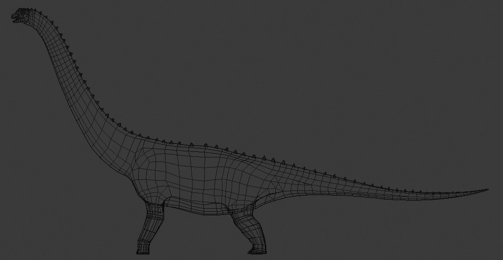 Argentinosaurus Asset Pack Low-poly 3D model_15