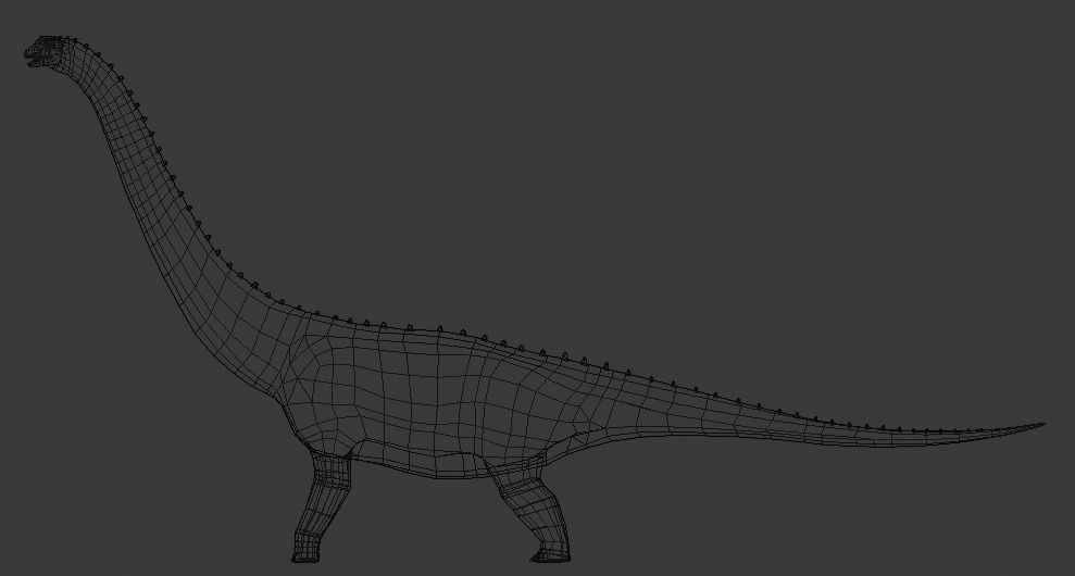 Argentinosaurus Asset Pack Low-poly 3D model_16