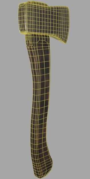 Worned out Hand Axe 3D model_4