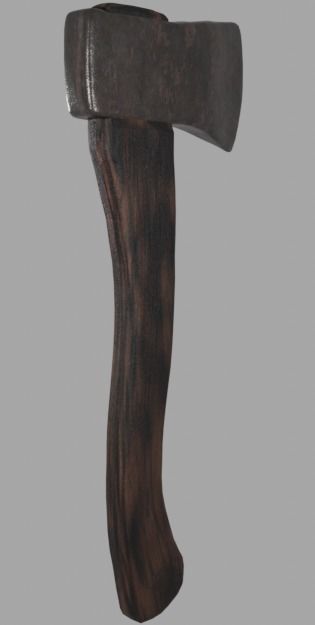 Worned out Hand Axe 3D model_3
