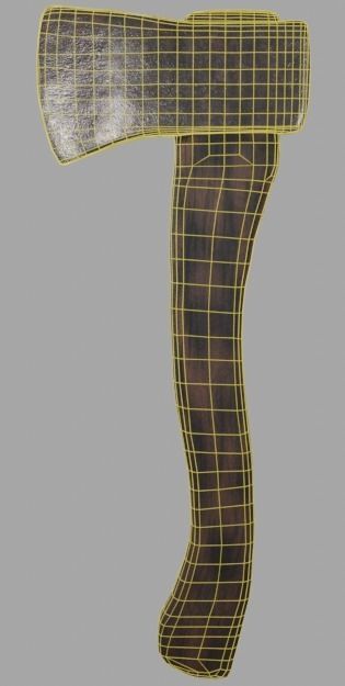 Worned out Hand Axe 3D model_10