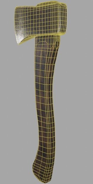 Worned out Hand Axe 3D model_8