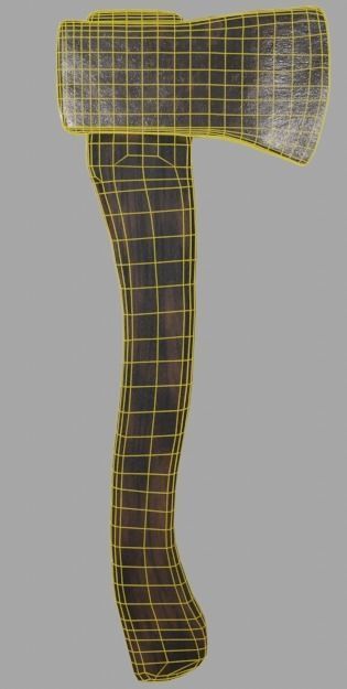 Worned out Hand Axe 3D model_2