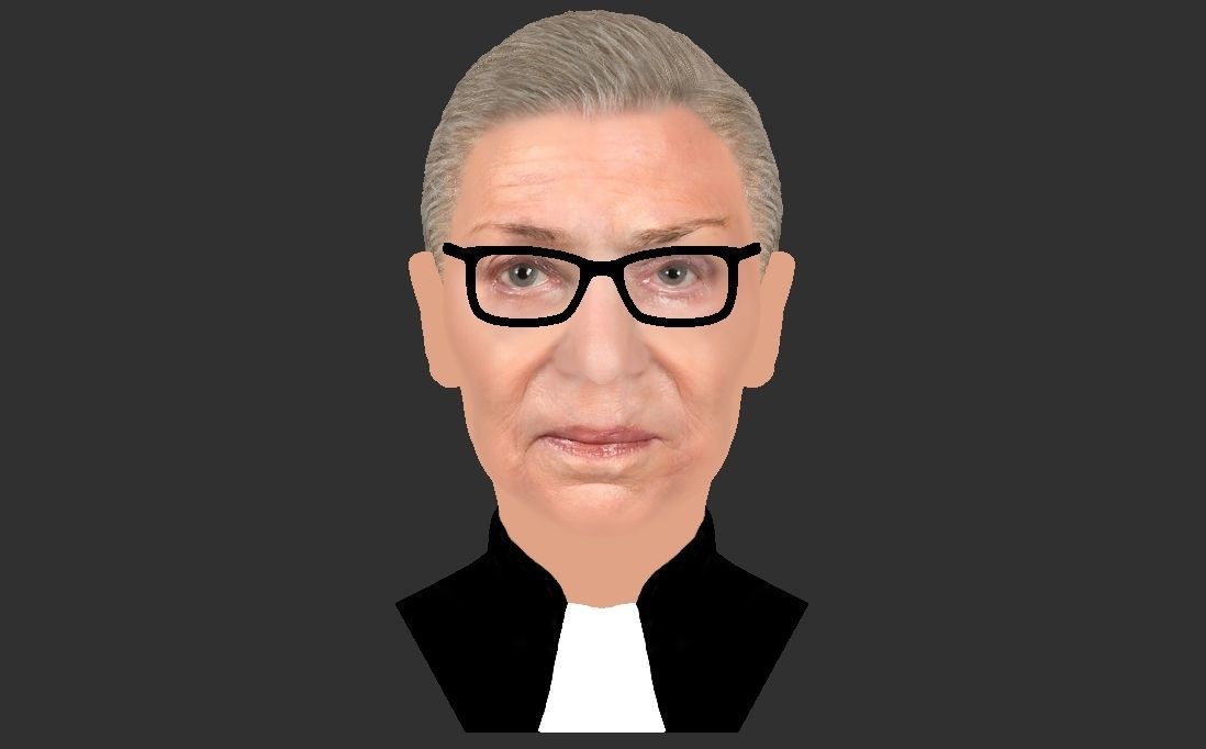 Ruth Bader Ginsburg bust ready for full color 3D printing 3D print model_18