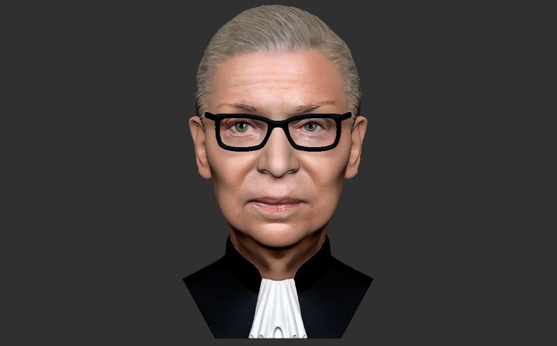 Ruth Bader Ginsburg bust ready for full color 3D printing 3D print model_16