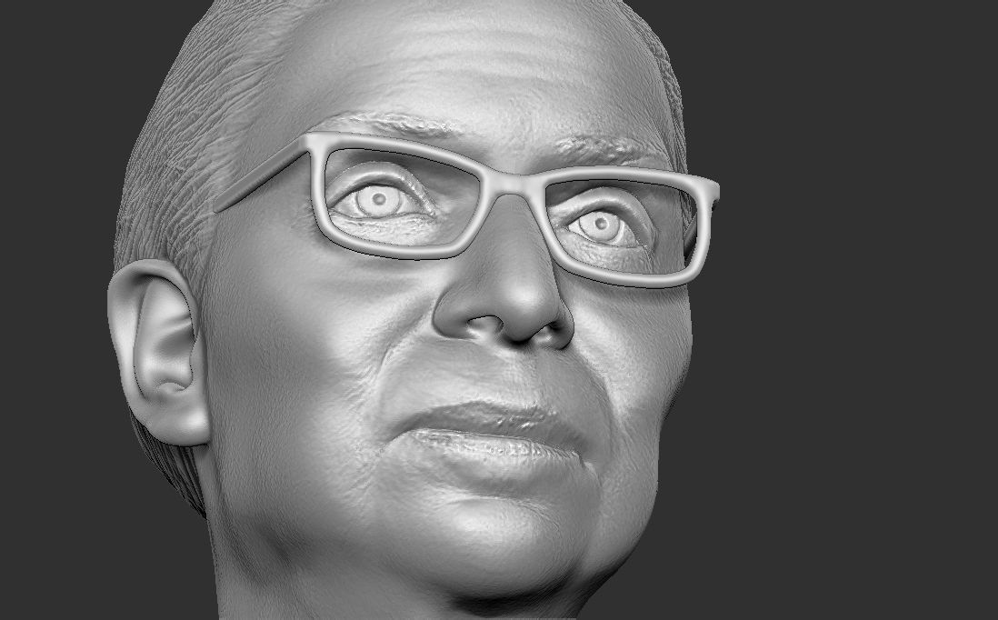 Ruth Bader Ginsburg bust ready for full color 3D printing 3D print model_36
