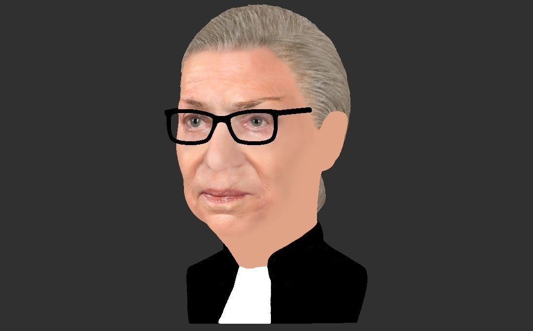 Ruth Bader Ginsburg bust ready for full color 3D printing 3D print model_19