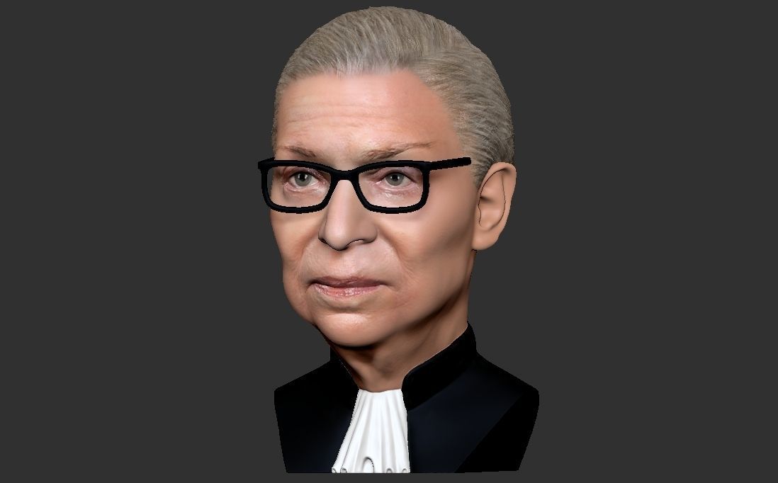 Ruth Bader Ginsburg bust ready for full color 3D printing 3D print model_17