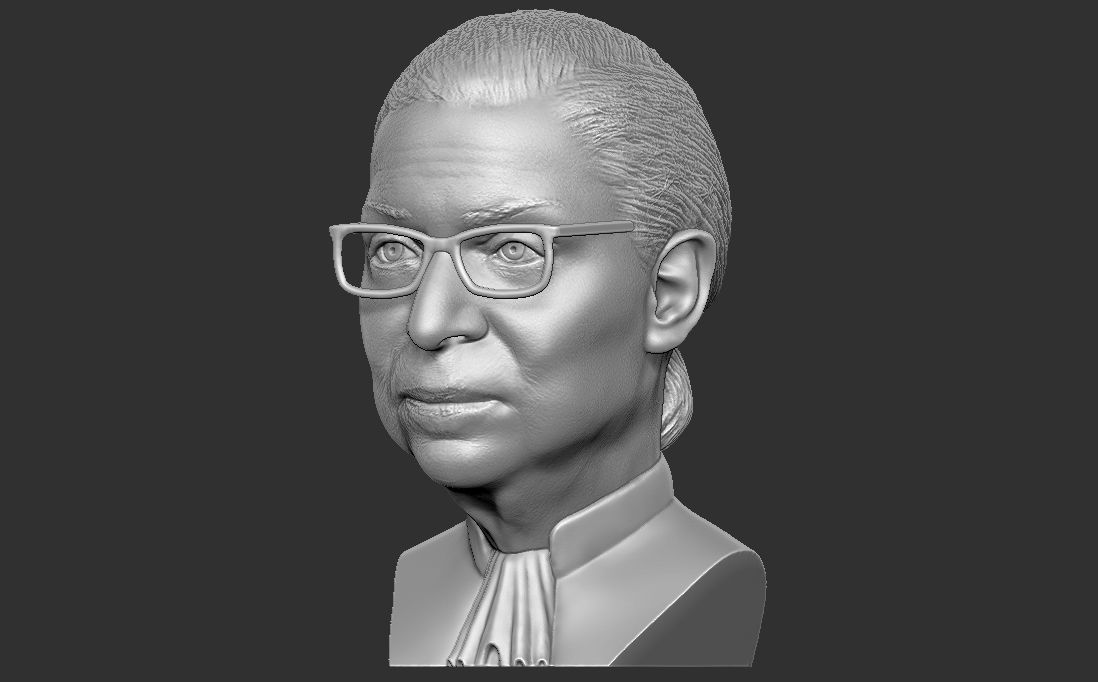 Ruth Bader Ginsburg bust ready for full color 3D printing 3D print model_23