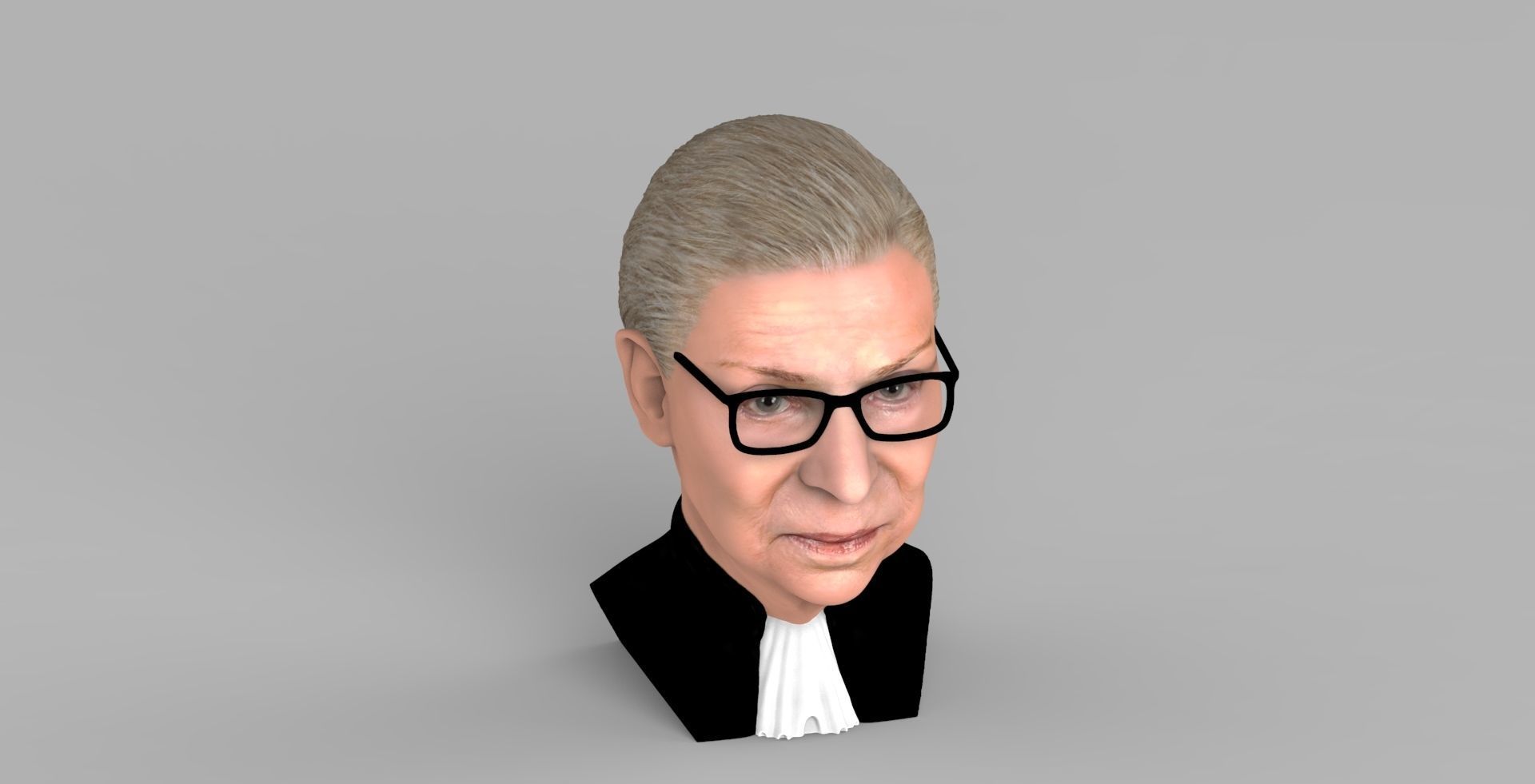 Ruth Bader Ginsburg bust ready for full color 3D printing 3D print model_13