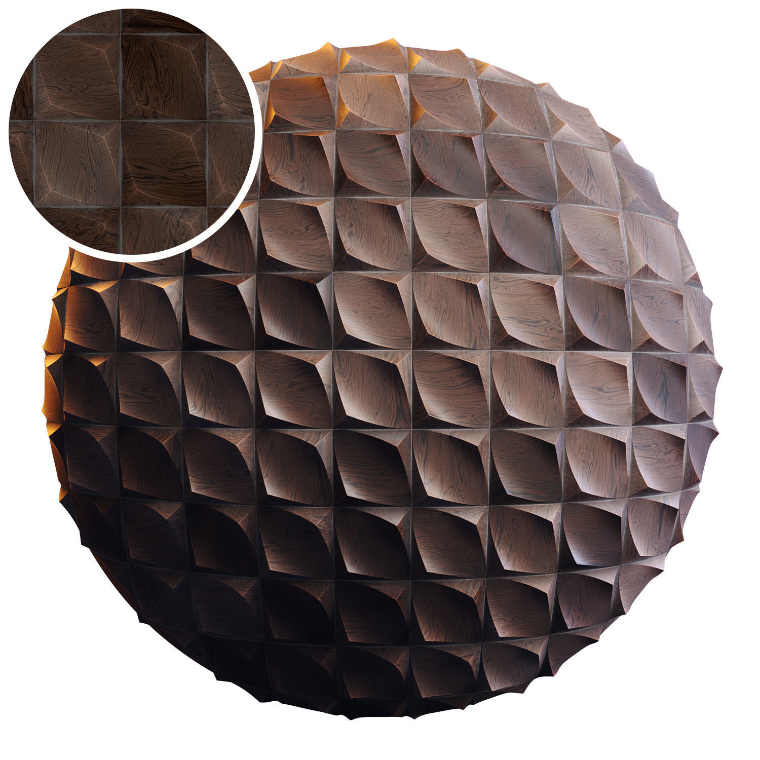 20 Wooden 3D Panel Materials 01 - PBR - 4K Low-poly 3D model_14