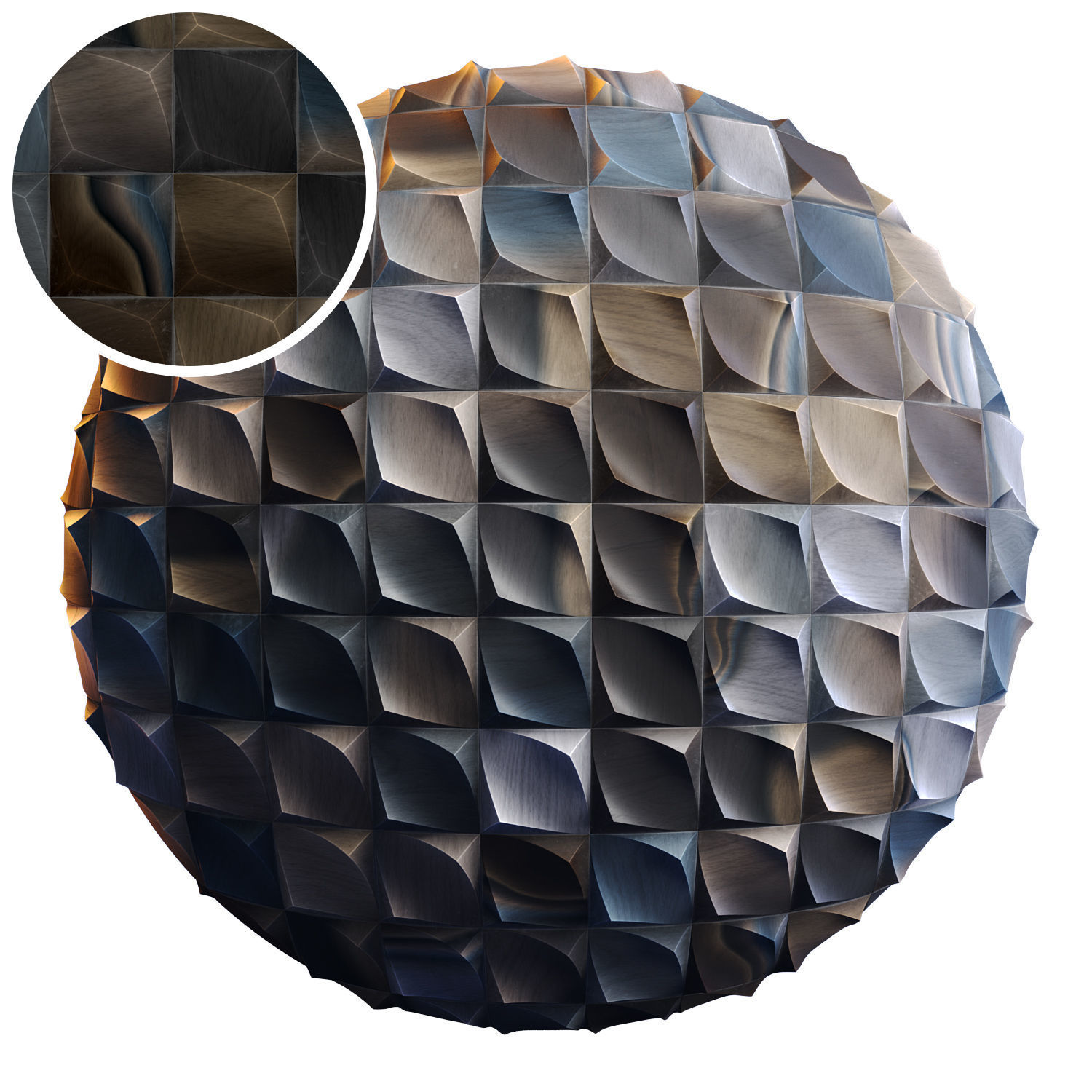 20 Wooden 3D Panel Materials 01 - PBR - 4K Low-poly 3D model_28
