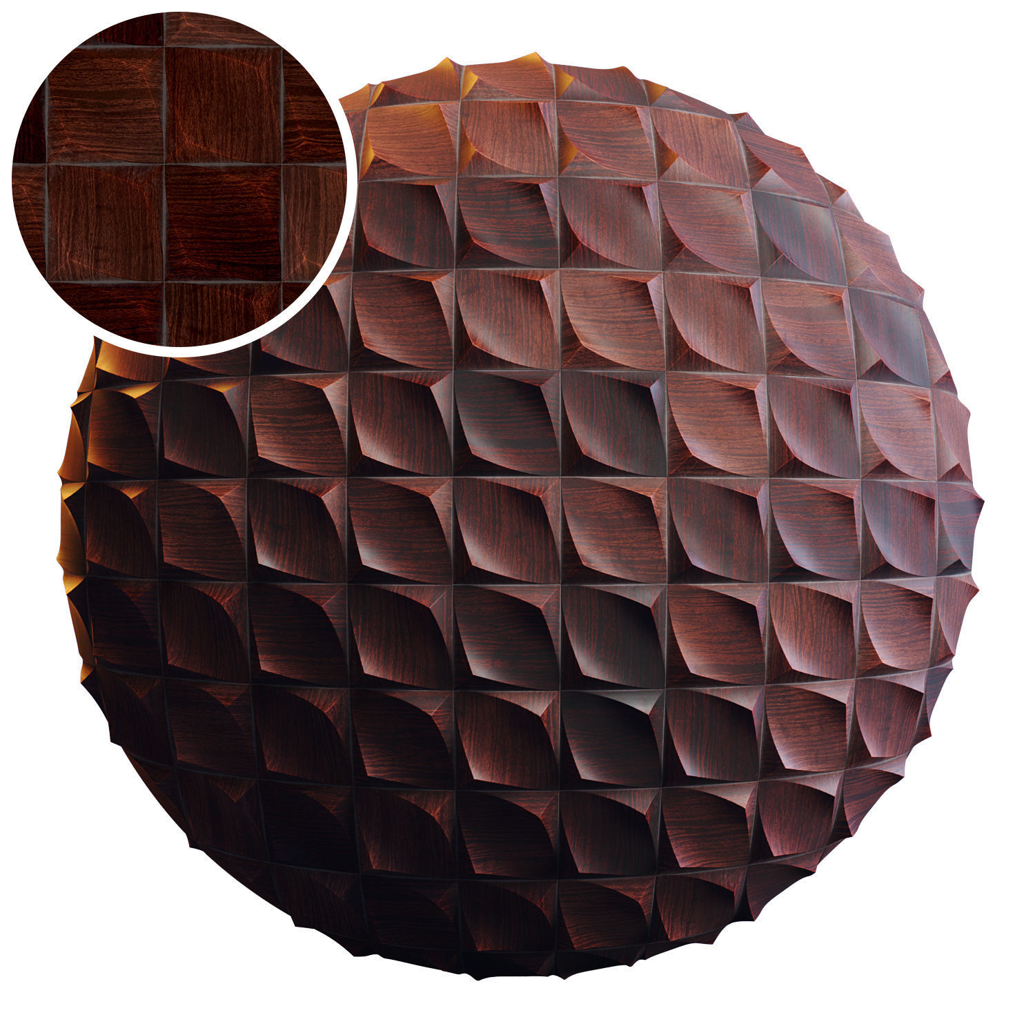 20 Wooden 3D Panel Materials 01 - PBR - 4K Low-poly 3D model_32