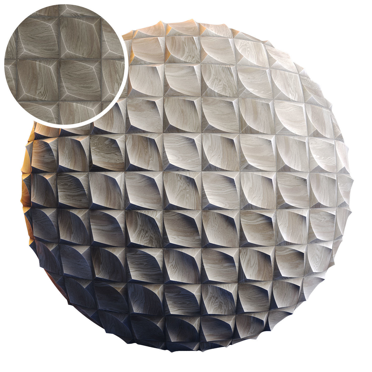 20 Wooden 3D Panel Materials 01 - PBR - 4K Low-poly 3D model_20