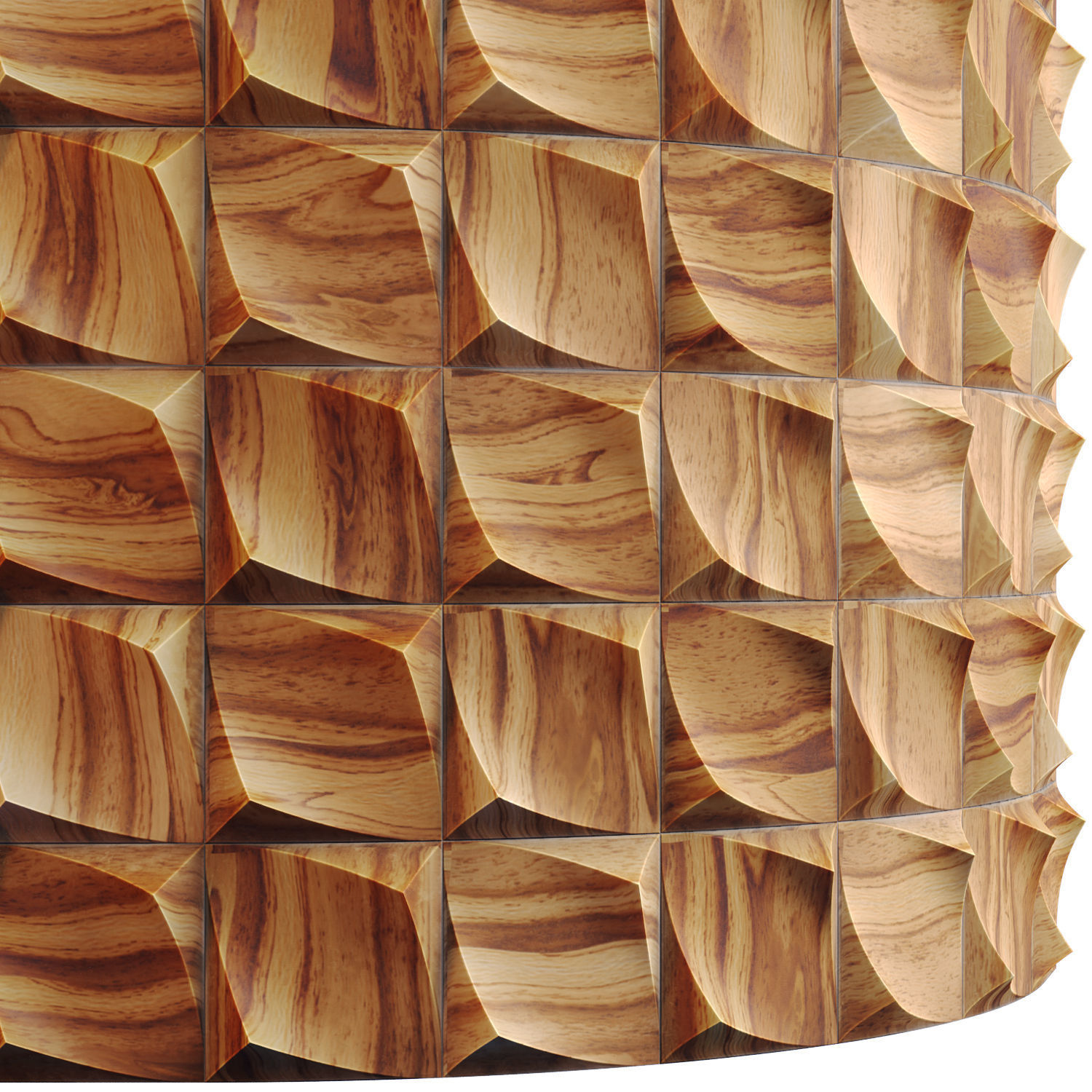 20 Wooden 3D Panel Materials 01 - PBR - 4K Low-poly 3D model_3