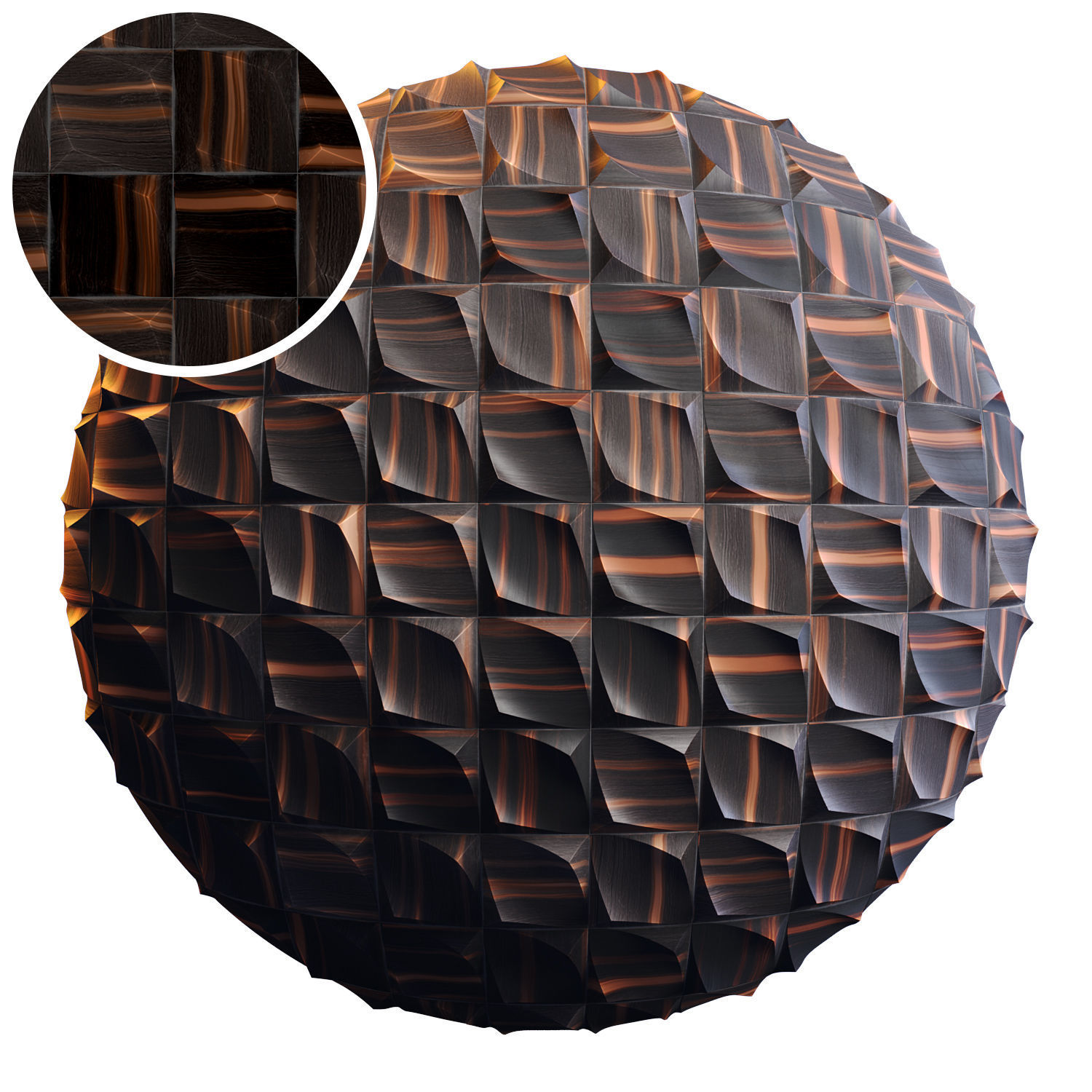 20 Wooden 3D Panel Materials 01 - PBR - 4K Low-poly 3D model_40