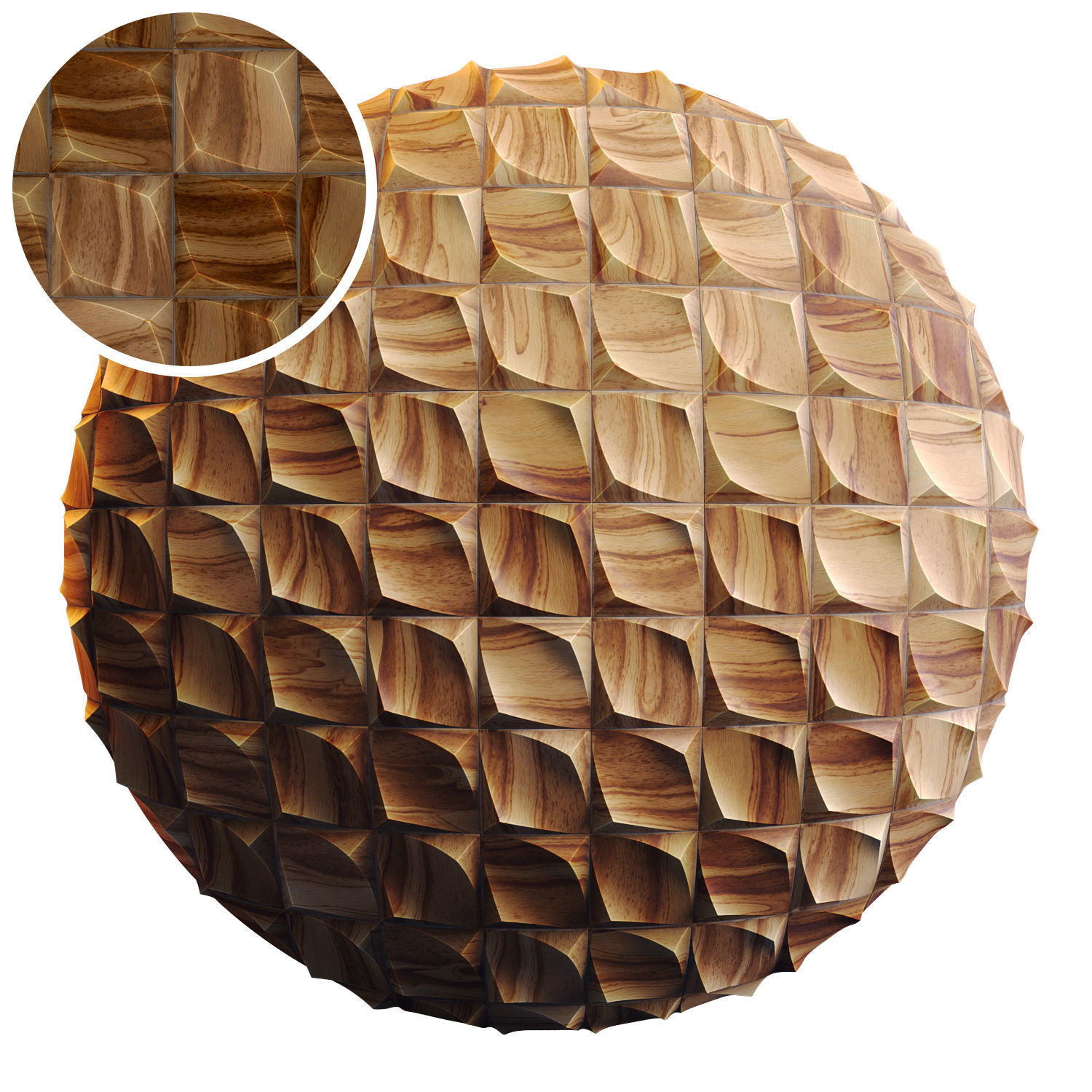 20 Wooden 3D Panel Materials 01 - PBR - 4K Low-poly 3D model_2