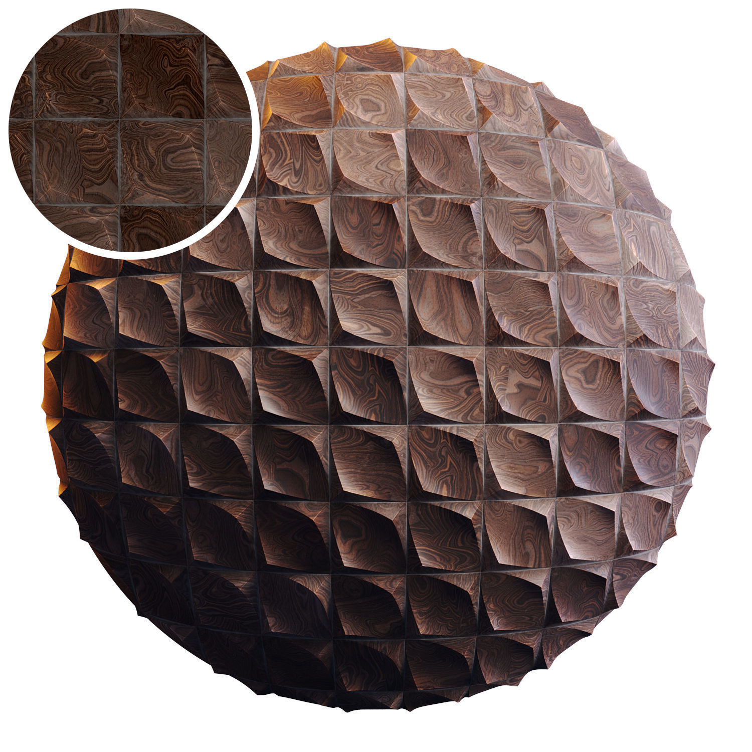 20 Wooden 3D Panel Materials 01 - PBR - 4K Low-poly 3D model_12