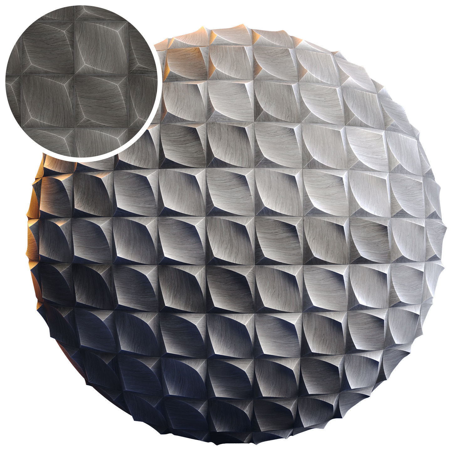 20 Wooden 3D Panel Materials 01 - PBR - 4K Low-poly 3D model_22
