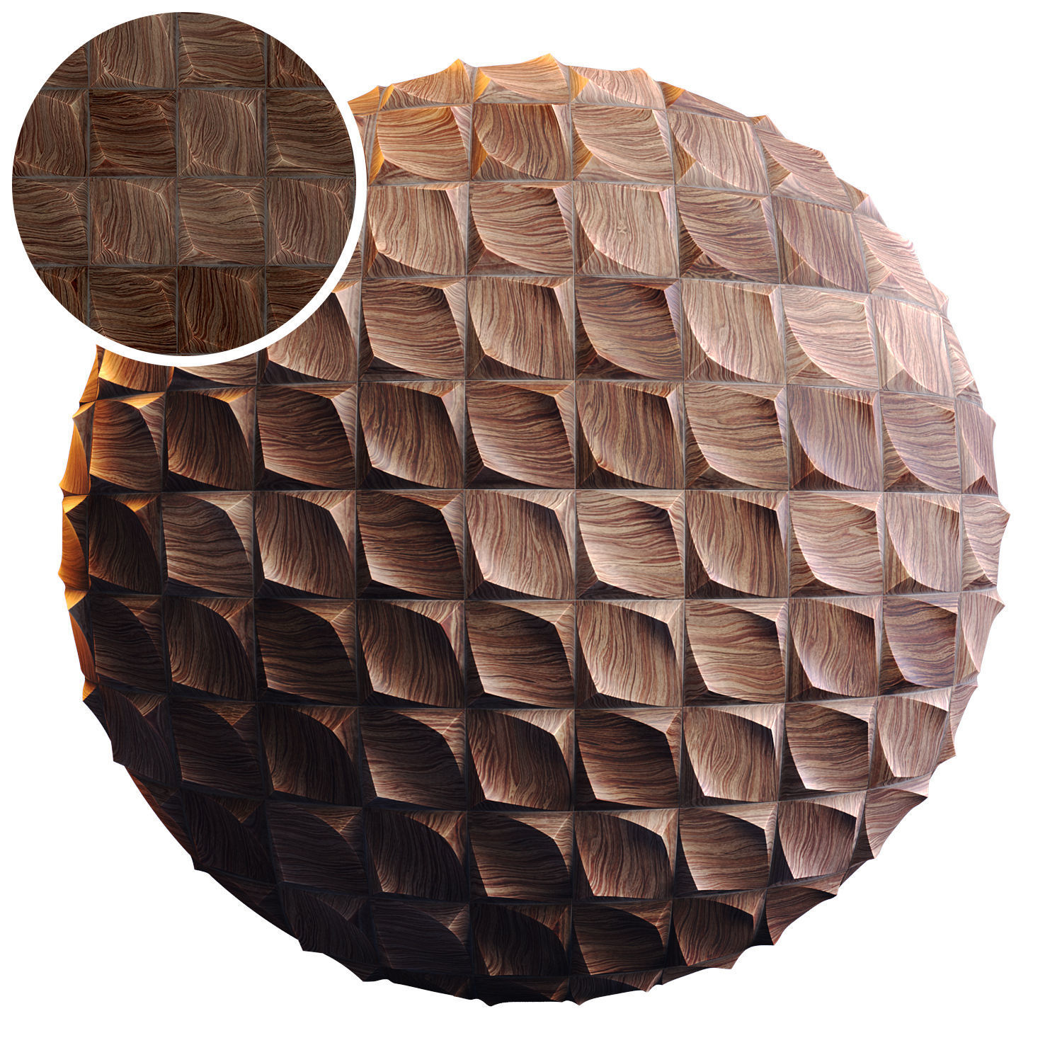 20 Wooden 3D Panel Materials 01 - PBR - 4K Low-poly 3D model_18