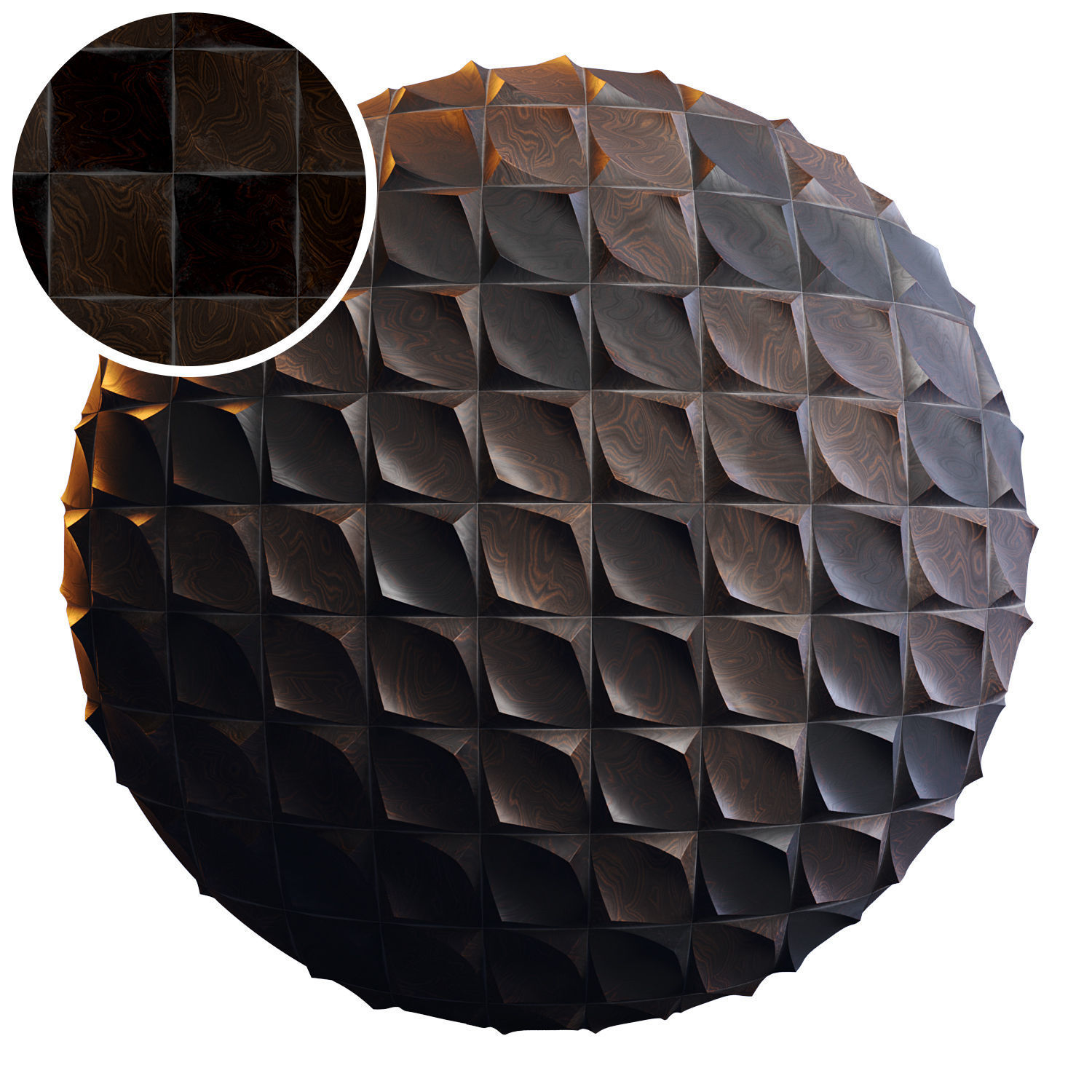 20 Wooden 3D Panel Materials 01 - PBR - 4K Low-poly 3D model_16