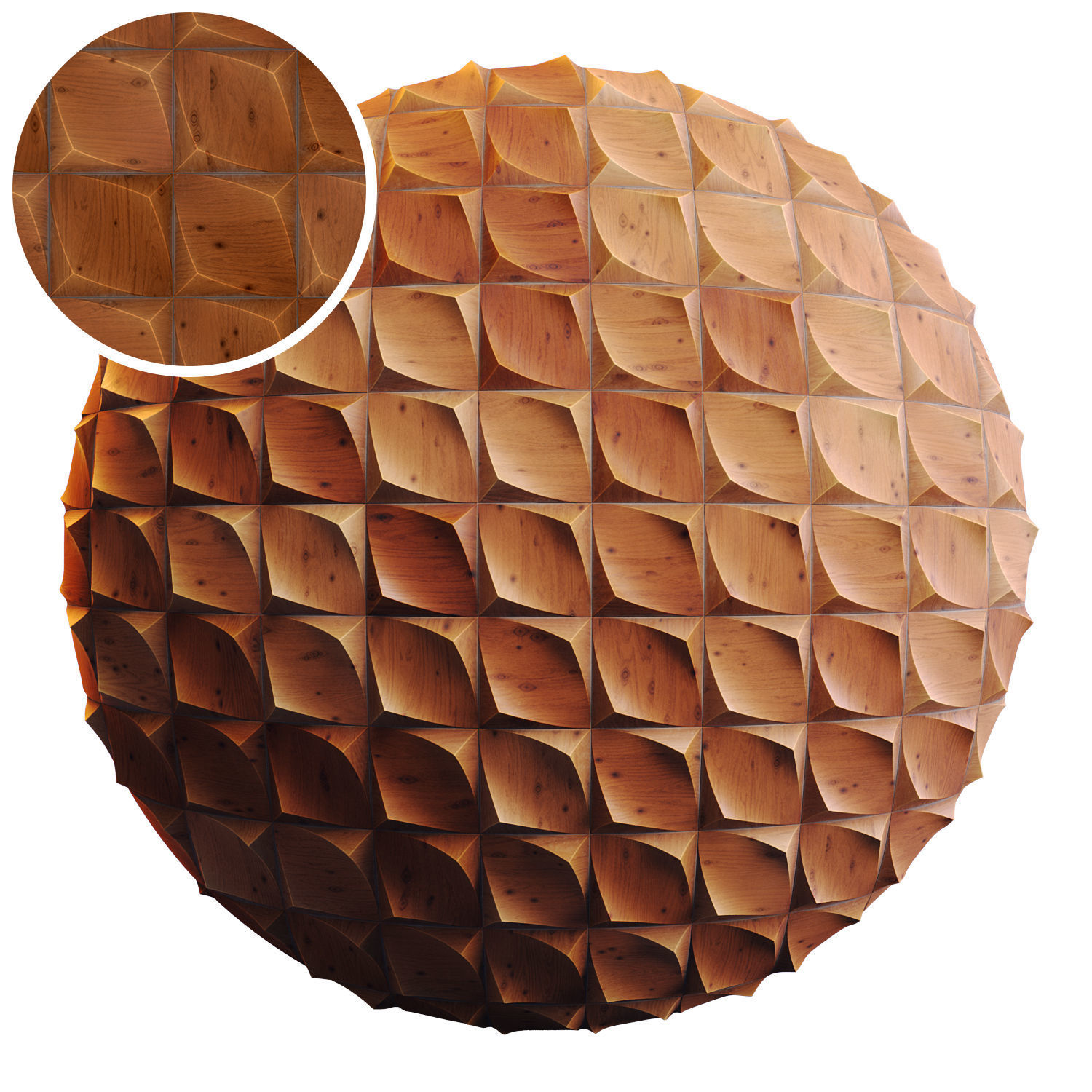 20 Wooden 3D Panel Materials 01 - PBR - 4K Low-poly 3D model_36