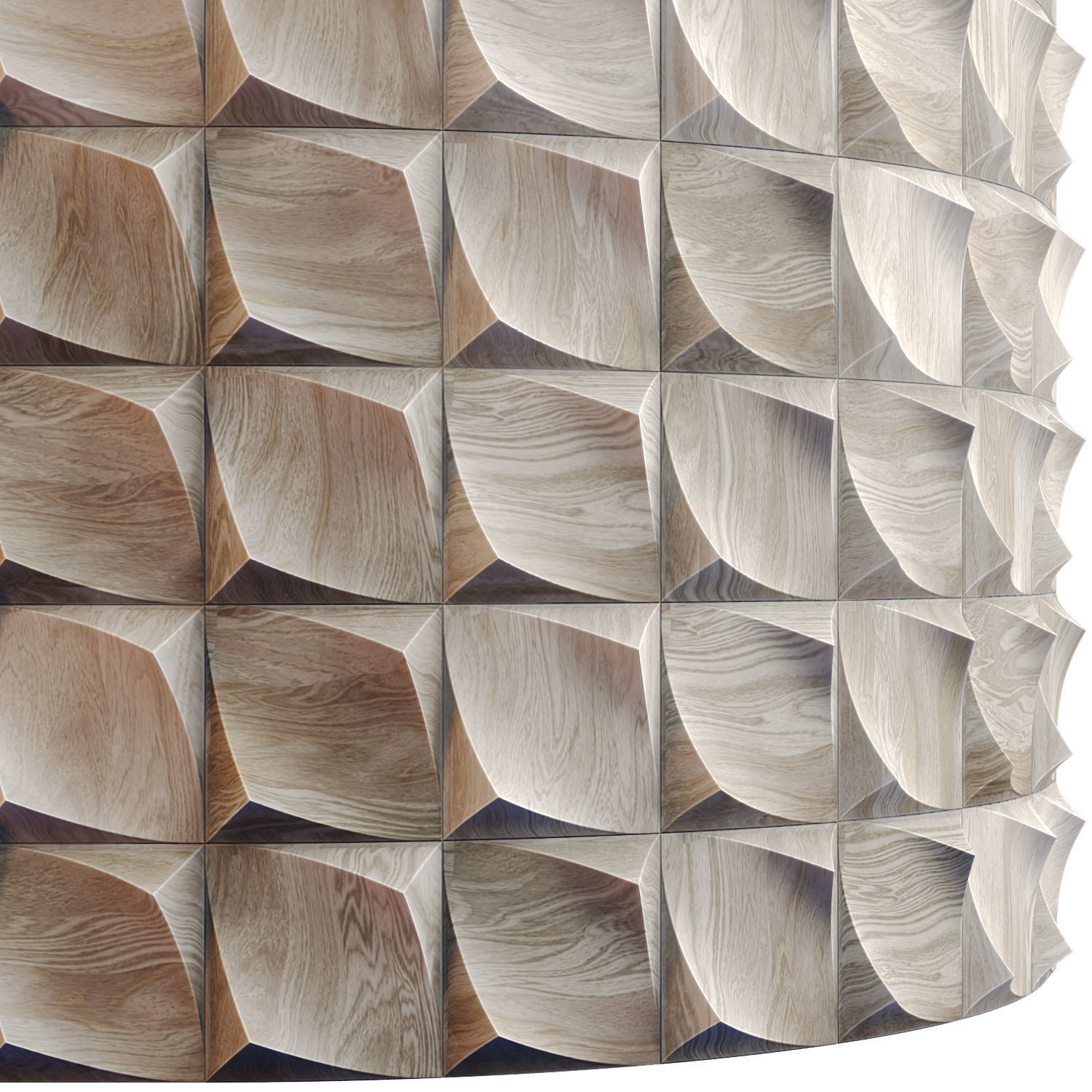 20 Wooden 3D Panel Materials 01 - PBR - 4K Low-poly 3D model_21