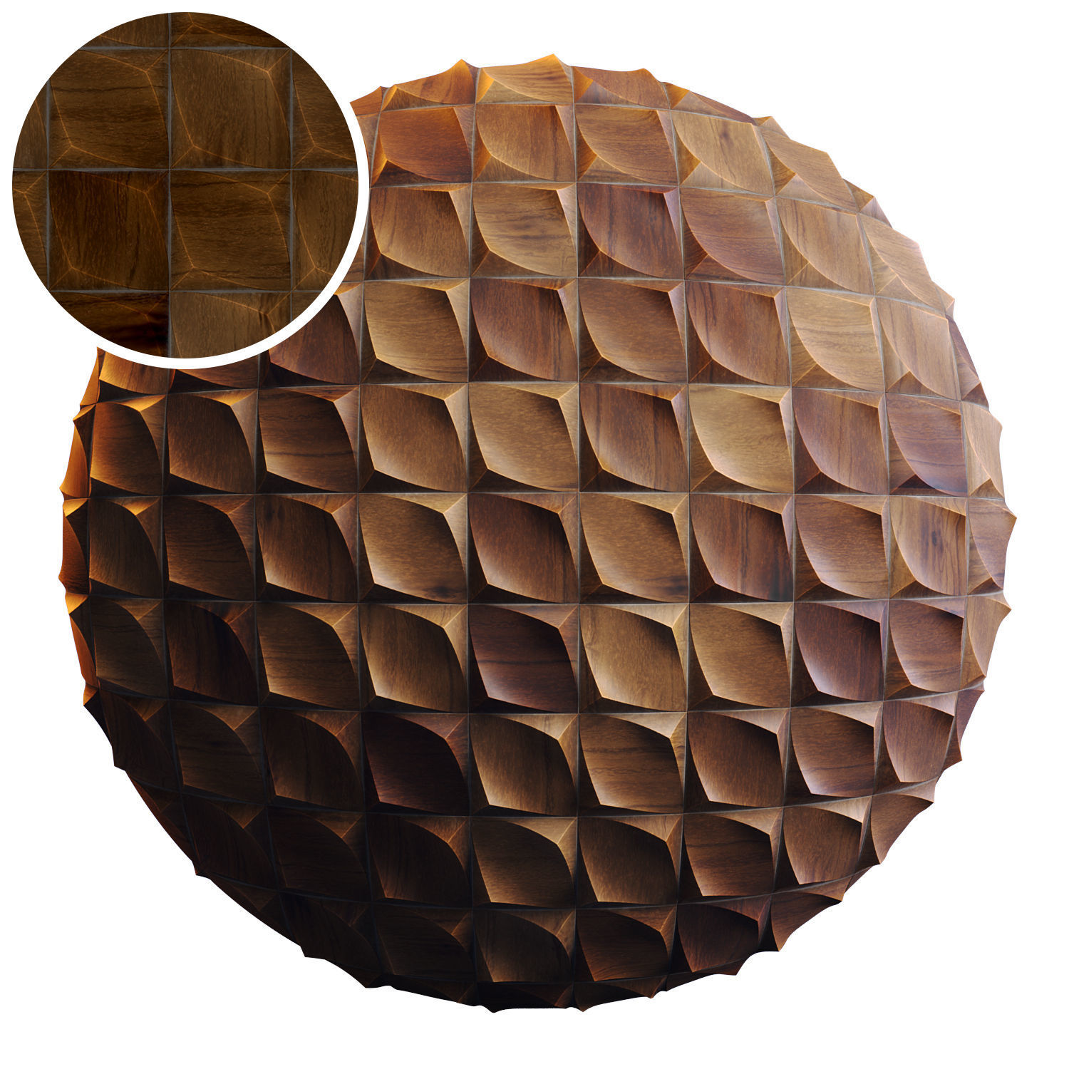 20 Wooden 3D Panel Materials 01 - PBR - 4K Low-poly 3D model_38
