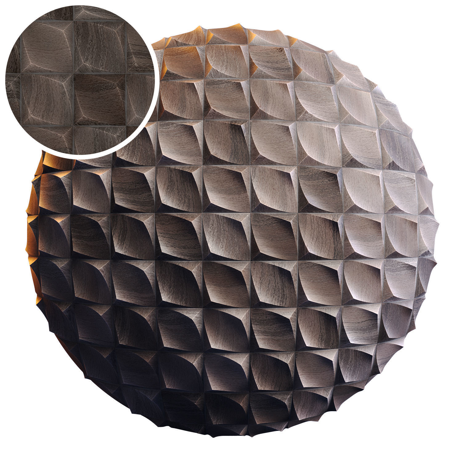 20 Wooden 3D Panel Materials 01 - PBR - 4K Low-poly 3D model_24
