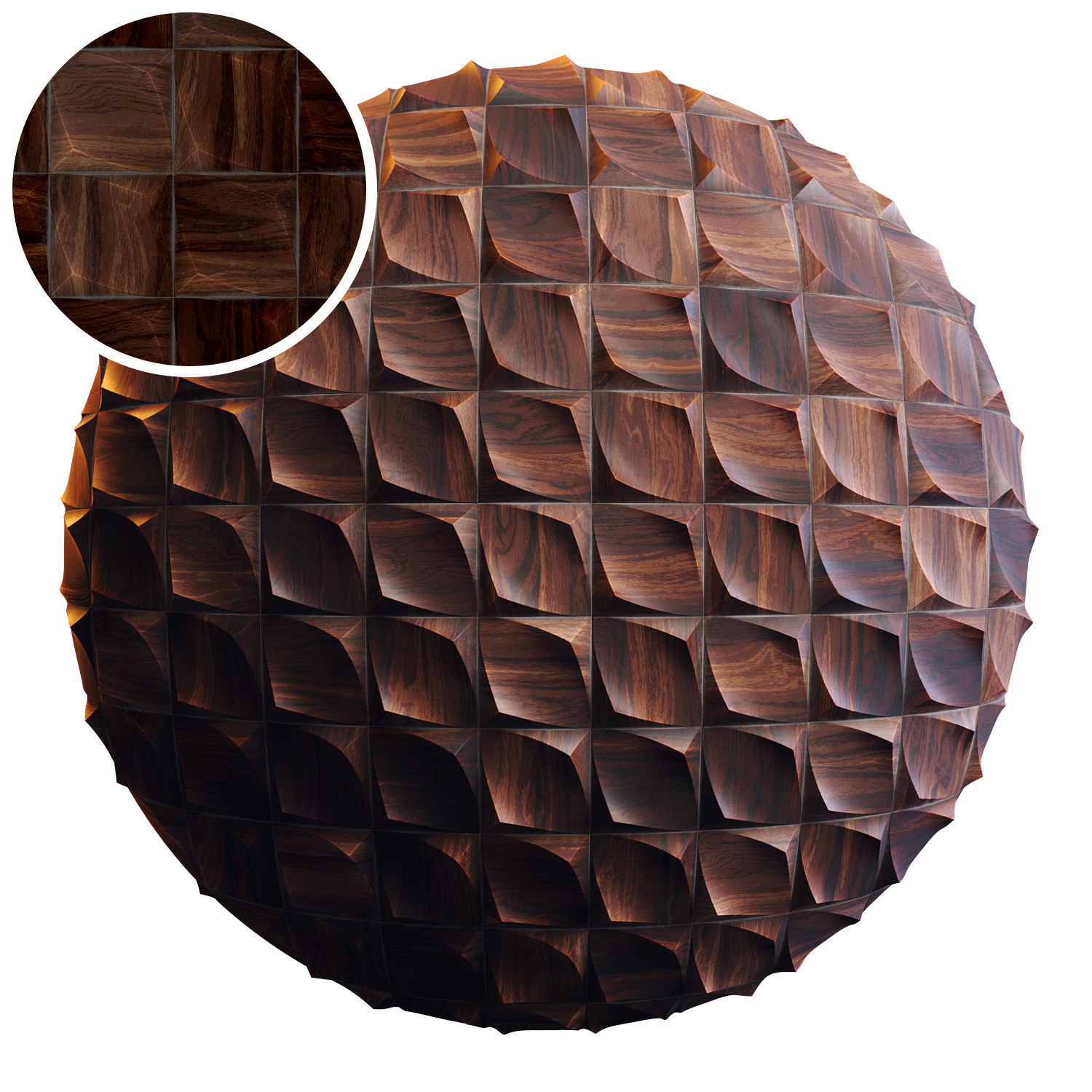 20 Wooden 3D Panel Materials 01 - PBR - 4K Low-poly 3D model_4